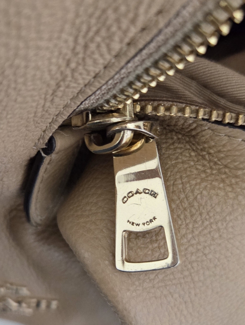 Coach Madison Phoebe Tan Pebbled Leather Shoulder Bag - Picture 11 of 16